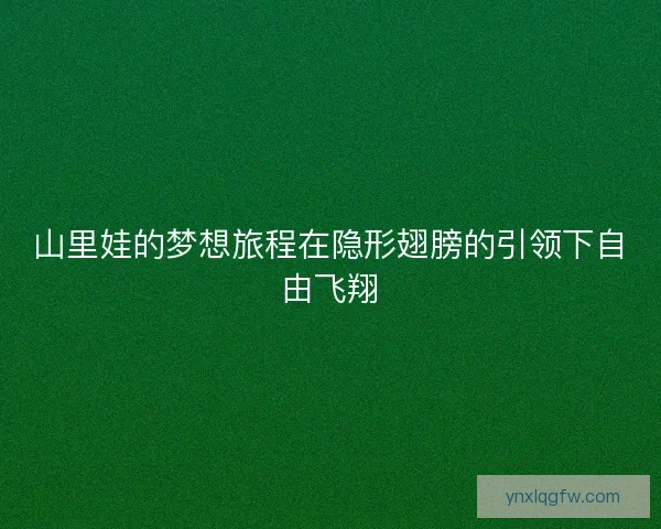 山里娃的梦想旅程在隐形翅膀的引领下自由飞翔